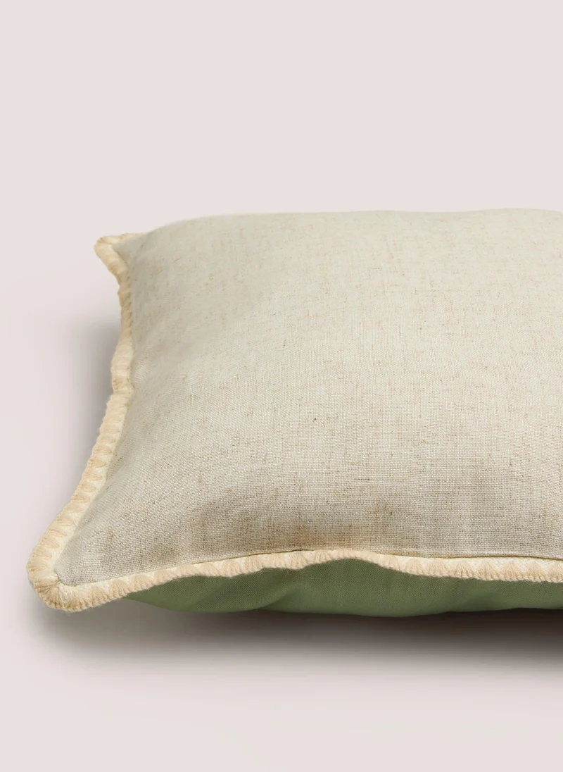Matalan Bunny Embroidered Cushion Green